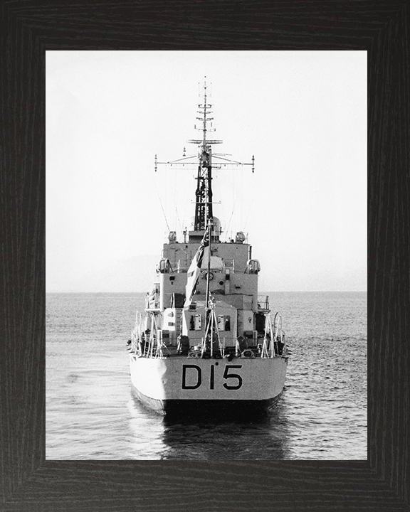 HMS Cavendish (R15) (D15) Royal Navy C Class Destroyer Stern View Photo Print Wall Art Decor Posters, Prints, & Visual Artwork Hampshire Prints 10 x 8 Black Frame No