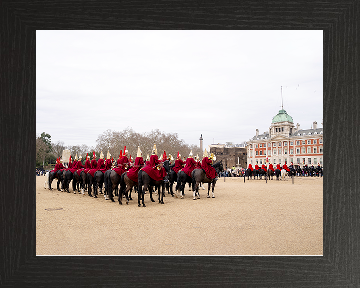 British Army Band of the Household Cavalry Drum Horses on Parade Photo Print Wall Art Military Poster Posters, Prints, & Visual Artwork Hampshire Prints 10 x 8 Black Frame No