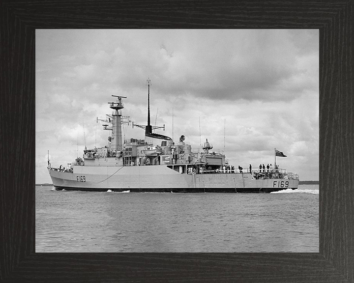 HMS Amazon (F169) Photo Print - During Trials 1973 - Royal Navy Type 21 Frigate Posters, Prints, & Visual Artwork Hampshire Prints 10 x 8 Black Frame No
