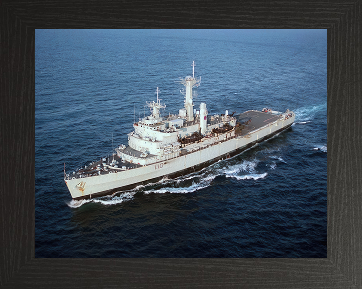 HMS Fearless (L10) Photo Print - At Sea 1996 - Royal Navy Fearless Class Landing Platform Dock Posters, Prints, & Visual Artwork Hampshire Prints 10 x 8 Black Frame No