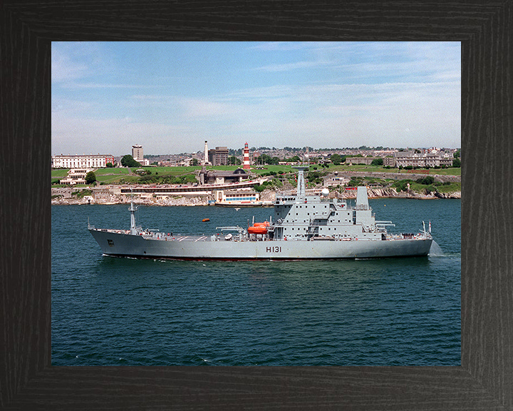 HMS Scott (H131) Photo Print - Off Plymouth - Royal Navy Ocean Survey Vessel