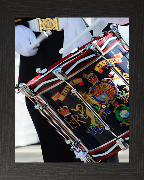 The Drum of a Royal marines band service drummer Photo Print or Framed Photo Print Hampshire Prints 10 x 8 Black Frame No