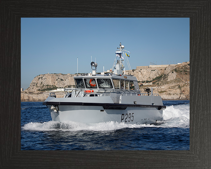 HMS Cutlass (P295) Royal Navy Cutlass Class Patrol Vessel Underway Photo Print Wall Art Decor Posters, Prints, & Visual Artwork Hampshire Prints 10 x 8 Black Frame No