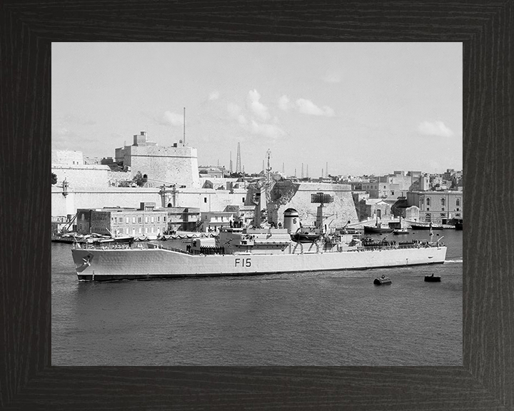 HMS Euryalus (F15) Photo Print - Malta 1964 - Royal Navy Leander Class Frigate