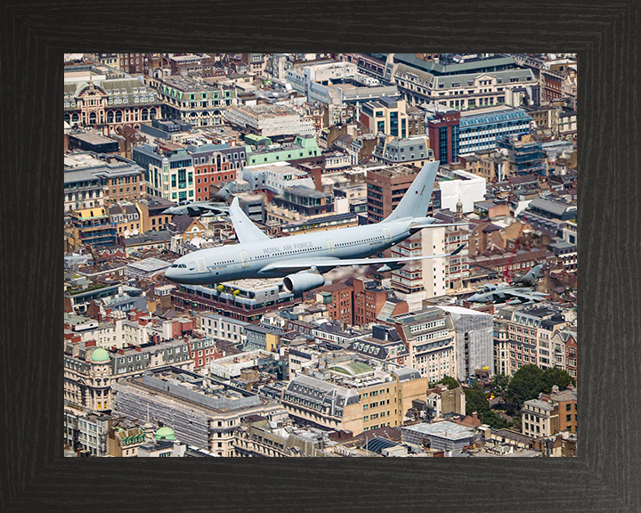 RAF Voyager and Tornado GR4’s over London Photo Print - Royal Air Force Aircraft Hampshire Prints 10 x 8 Black Frame No