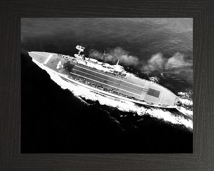 HMS Eagle (1918) Photo Print - At Sea 1931 - Royal Navy Aircraft Carrier Hampshire Prints 10 x 8 Black Frame No