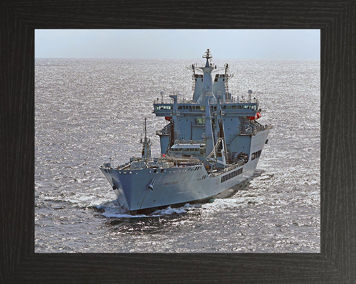 RFA Wave Knight (A389) Photo Print - Port Bow View - Royal Fleet Auxiliary Wave Class Tanker Hampshire Prints 10 x 8 Black Frame No