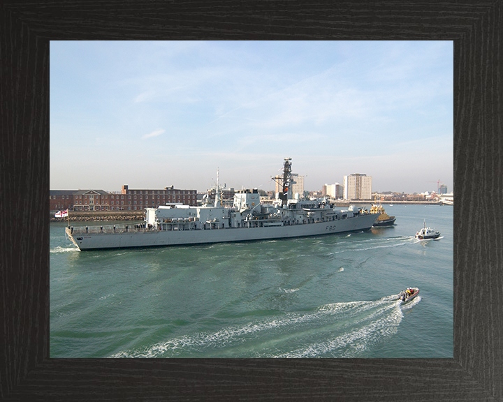 HMS Grafton (F80) Photo Print - Paying Off 2006 - Royal Navy Type 23 Frigate Posters, Prints, & Visual Artwork Hampshire Prints 10 x 8 Black Frame No