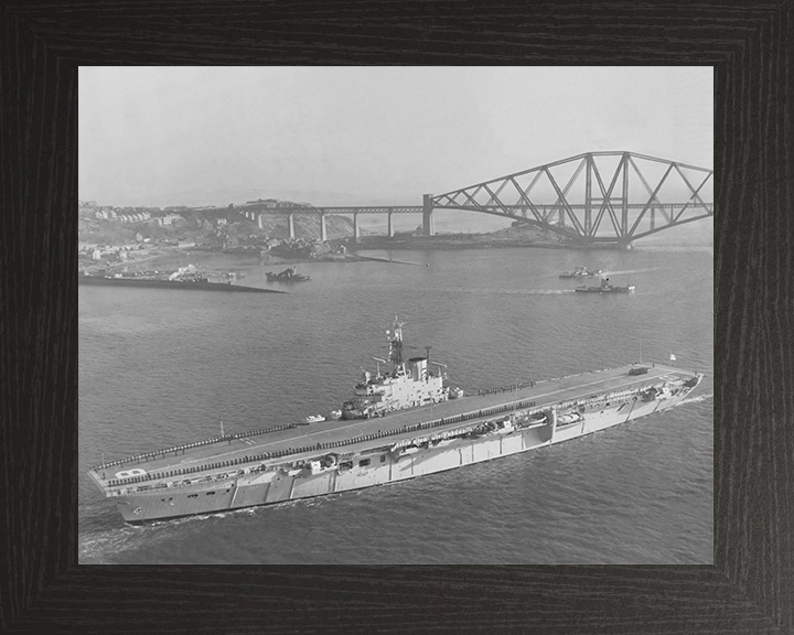 HMS Bulwark (R08) Royal Navy Centaur Class Fleet Carrier Firth Of Forth Photo Print Wall Art Decor Posters, Prints, & Visual Artwork Hampshire Prints 10 x 8 Black Frame No