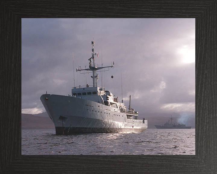 HMS Beagle (H319) Photo Print - With USS Stark - Royal Navy Bulldog Class Survey Vessel