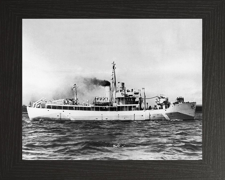 HMS Bryher (T350) Royal Navy Island Class Trawler Starboard Side Photo Print Wall Art Decor Posters, Prints, & Visual Artwork Hampshire Prints 10 x 8 Black Frame No