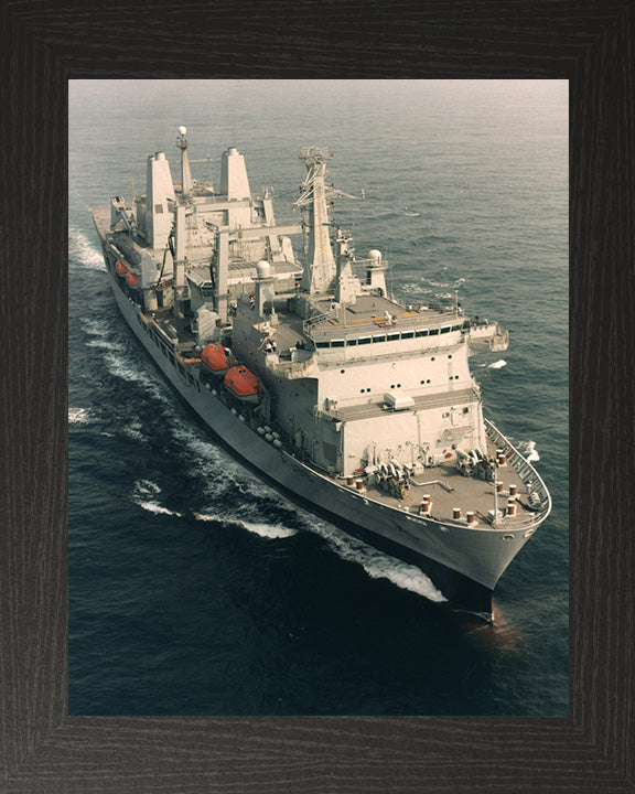 RFA Fort George (A388) Photo Print - From Above - Royal Fleet Auxiliary Fort Class Tanker Hampshire Prints 10 x 8 Black Frame No