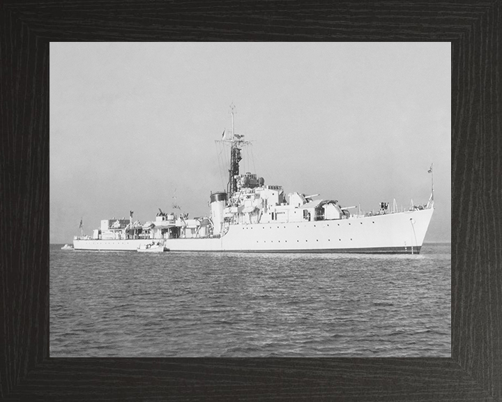 HMS Chequers (R61) Royal Navy C Class Destroyer Starboard Beam View Photo Print Wall Art Decor Posters, Prints, & Visual Artwork Hampshire Prints 10 x 8 Black Frame No
