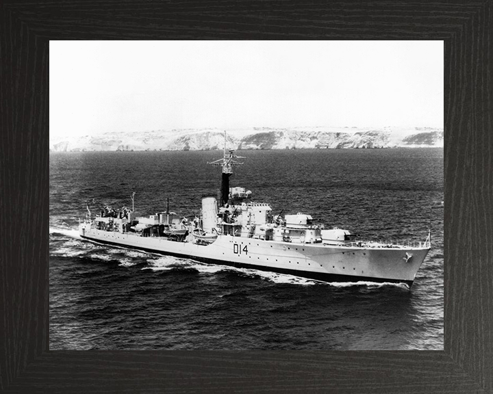 HMS Armada (D14) Photo Print - At Sea - Royal Navy Battle Class Destroyer Posters, Prints, & Visual Artwork Hampshire Prints 10 x 8 Black Frame No