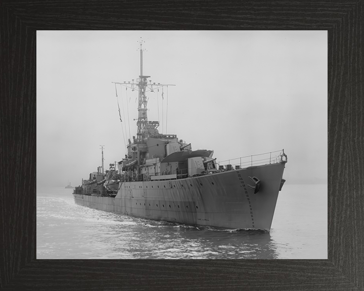 HMS Zealous (R39) Photo Print - River Mersey - Royal Navy Z Class Destroyer Hampshire Prints 10 x 8 Black Frame No