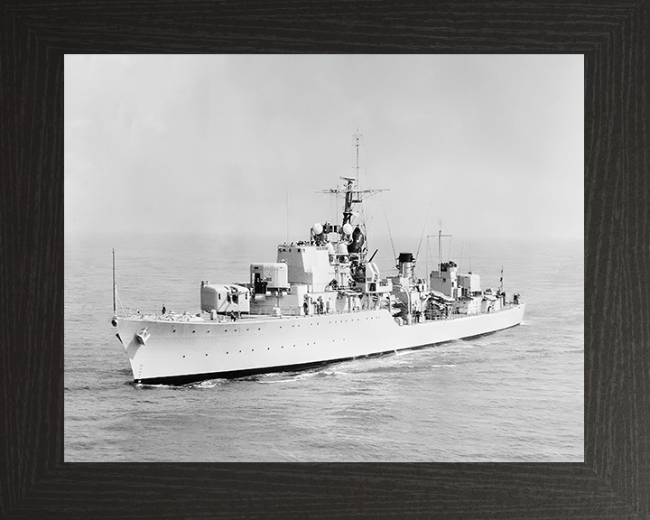 HMS Diamond (D35) Royal Navy Daring Class Destroyer Starboard Bow View Photo Print Wall Art Decor Posters, Prints, & Visual Artwork Hampshire Prints 10 x 8 Black Frame No