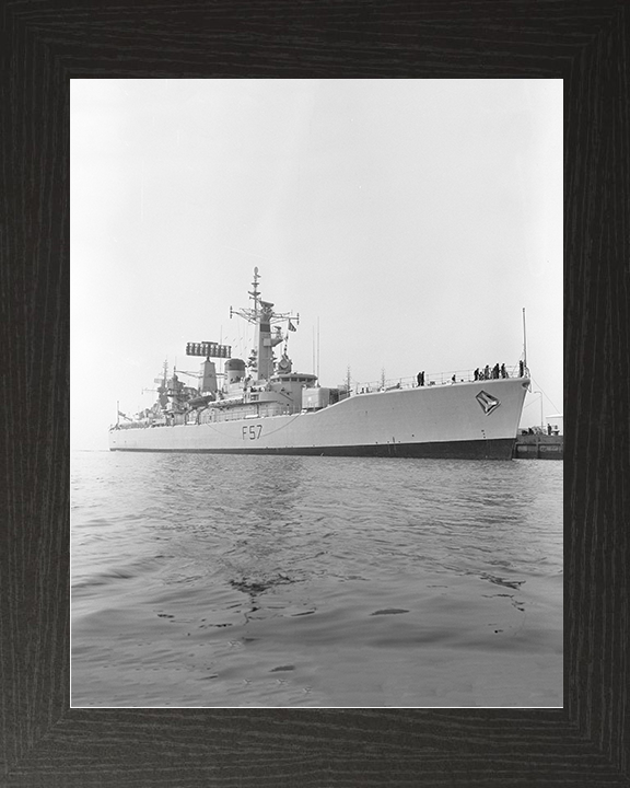 HMS Andromeda (F57) Royal Navy Leander Class Frigate Low Starboard View Photo Print Wall Art Decor Posters, Prints, & Visual Artwork Hampshire Prints 10 x 8 Black Frame No