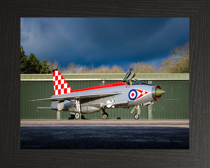 RAF English Electric Lightning Jet Photo Print - Royal Air Force Aircraft Hampshire Prints 10 x 8 Black Frame No