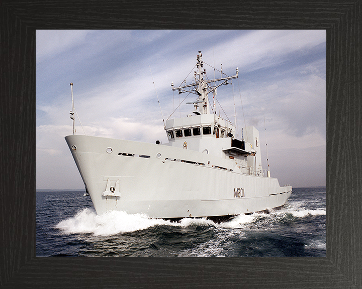 HMS Orwell (M2011) Photo Print - At Sea 1990 - Royal Navy River Class Minesweeper