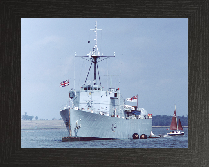 HMS Abdiel (N21) Royal Navy Abdiel Class Minelayer Photo Print Port Bow View Warship Wall Art Posters, Prints, & Visual Artwork Hampshire Prints 10 x 8 Black Frame No