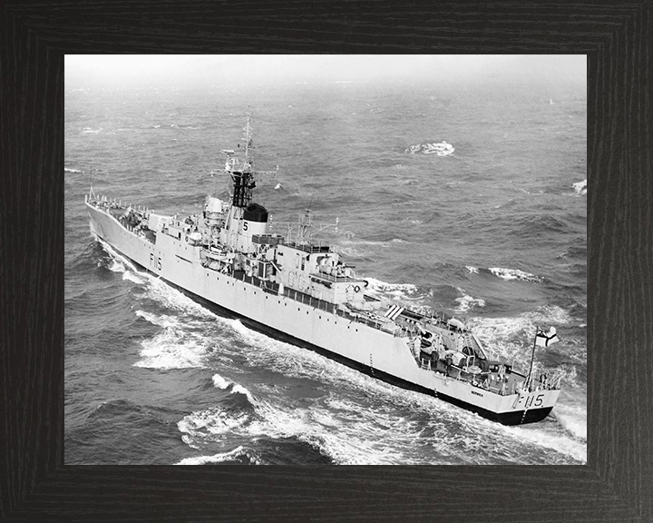 HMS Berwick (F115) Royal Navy Rothesay Class Frigate At Sea Photo Print Wall Art Decor Posters, Prints, & Visual Artwork Hampshire Prints 10 x 8 Black Frame No