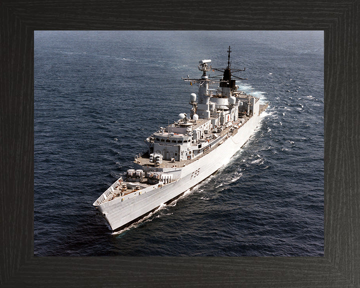 HMS London (F95) Photo Print - High Port Bow View - Royal Navy Type 22 Frigate Hampshire Prints 10 x 8 Black Frame No