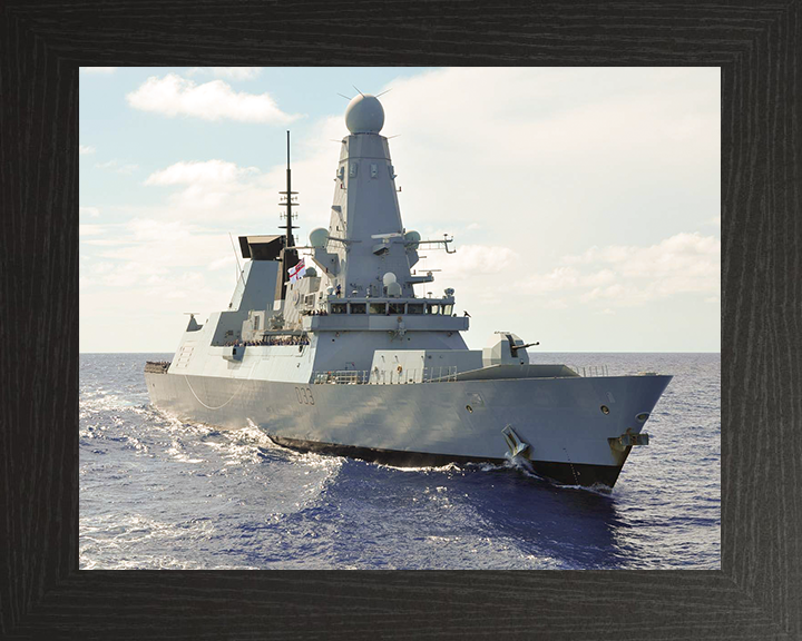 HMS Dauntless (D33) Royal Navy Type 45 Destroyer Caribbean 2012 Photo Print Wall Art Decor Posters, Prints, & Visual Artwork Hampshire Prints 10 x 8 Black Frame No