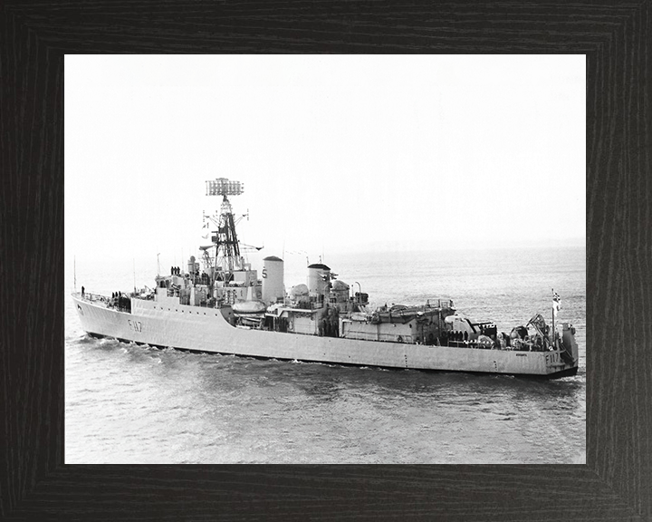 HMS Ashanti (F117) Royal Navy Tribal Class Frigate Port Side View Photo Print Wall Art Decor Posters, Prints, & Visual Artwork Hampshire Prints 10 x 8 Black Frame No