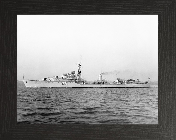 HMS Crossbow (G96) Royal Navy Weapon Class Destroyer Low Port Beam View Photo Print Wall Art Decor Posters, Prints, & Visual Artwork Hampshire Prints 10 x 8 Black Frame No