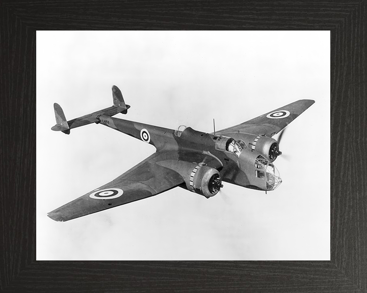 RAF Handley Page H.P.52 Hampden Mk 1 in flight Photo Print - Royal Air Force Aircraft Posters, Prints, & Visual Artwork Hampshire Prints 10 x 8 Black Frame No