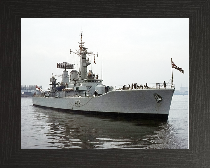 HMS Achilles (F12) Royal Navy Leander Class Frigate Photo Print Warship Wall Art Poster Posters, Prints, & Visual Artwork Hampshire Prints 10 x 8 Black Frame No