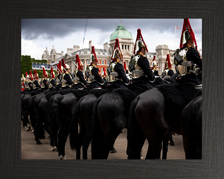 Blues and Royals on parade Photo Print - British Army Hampshire Prints 10 x 8 Black Frame No