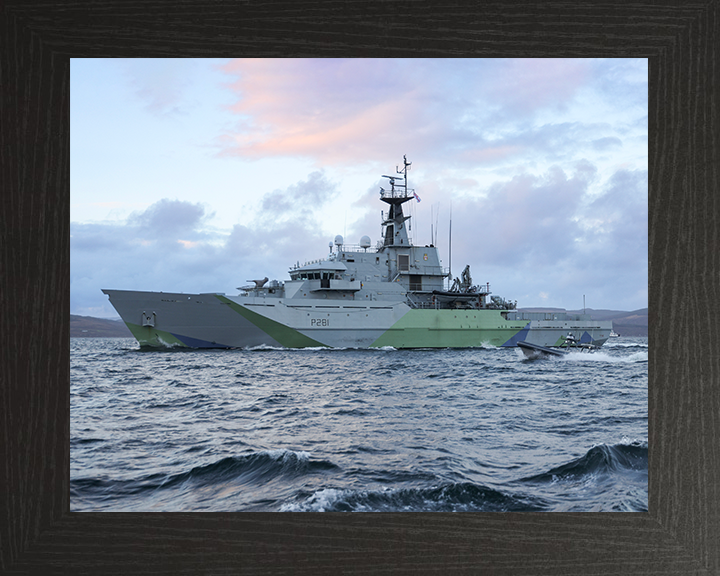 HMS Tyne (P281) Photo Print - With USV 2025 - Royal Navy River Class Patrol Vessel