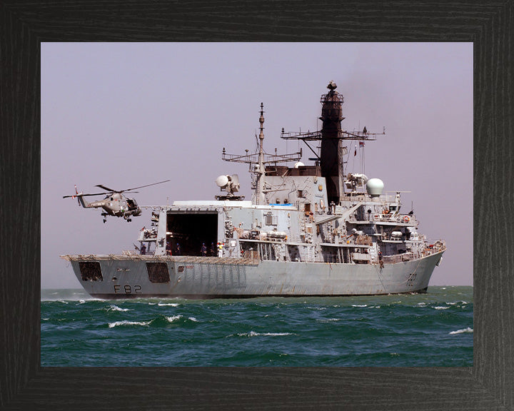 HMS Somerset F82 | Photo Print | Framed Print | Poster | Type 23 | Frigate | Royal Navy Hampshire Prints 10 x 8 Black Frame No