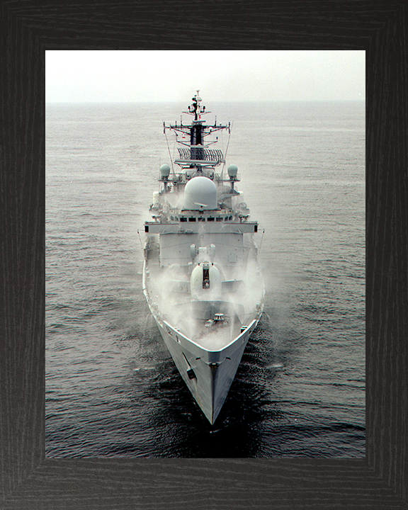 HMS Edinburgh (D97) Royal Navy Type 42 Destroyer Pre Wetting 2003 Photo Print Wall Art Decor Posters, Prints, & Visual Artwork Hampshire Prints 10 x 8 Black Frame No