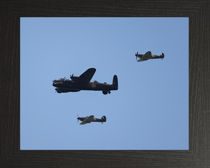 RAF Battle of Britain Memorial Flight Photo Print - Royal Air Force Aircraft Hampshire Prints 10 x 8 Black Frame No