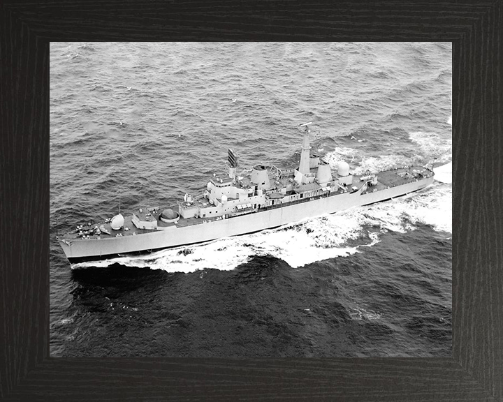 HMS Bristol (D23) Royal Navy Type 82 Destroyer From the Air Photo Print Wall Art Decor Posters, Prints, & Visual Artwork Hampshire Prints 10 x 8 Black Frame No