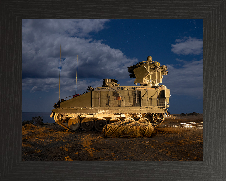British Army Stormer combat vehicle Floodlit Photo Print Wall Art Military Poster Decor Posters, Prints, & Visual Artwork Hampshire Prints 10 x 8 Black Frame No