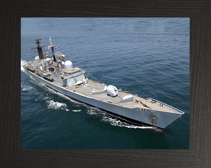 HMS Edinburgh (D97) Royal Navy Type 42 Destroyer Upper Deck View Photo Print Wall Art Decor Posters, Prints, & Visual Artwork Hampshire Prints 10 x 8 Black Frame No