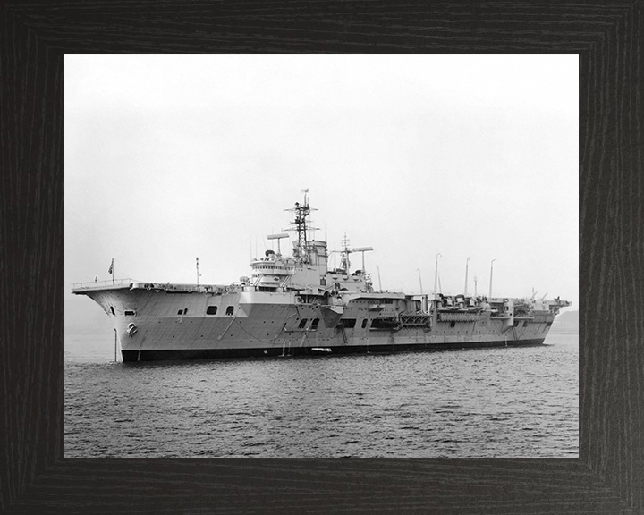HMS Ark Royal (R09) Royal Navy Audacious Class Aircraft Carrier Low Port Side View Photo Print Wall Art Decor Posters, Prints, & Visual Artwork Hampshire Prints 10 x 8 Black Frame No