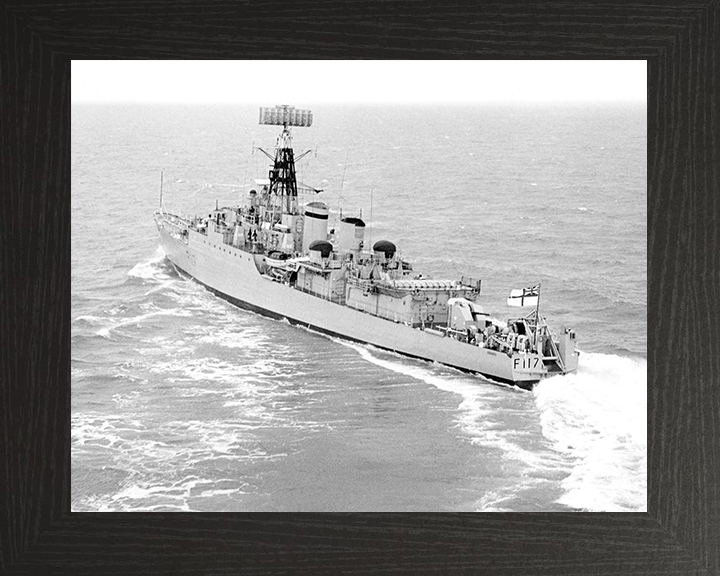 HMS Ashanti (F117) Royal Navy Tribal Class Frigate Turning to Port Photo Print Wall Art Decor Posters, Prints, & Visual Artwork Hampshire Prints 10 x 8 Black Frame No