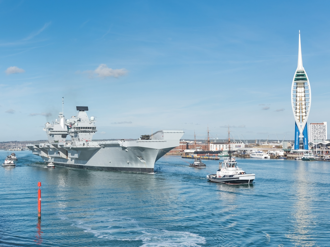 HMS Queen Elizabeth R08 Queen Elizabeth Class Aircraft Carrier October 2017 Photo Print - Posters, Prints, & Visual Artwork - by Hampshire Prints (image 1 of 9)