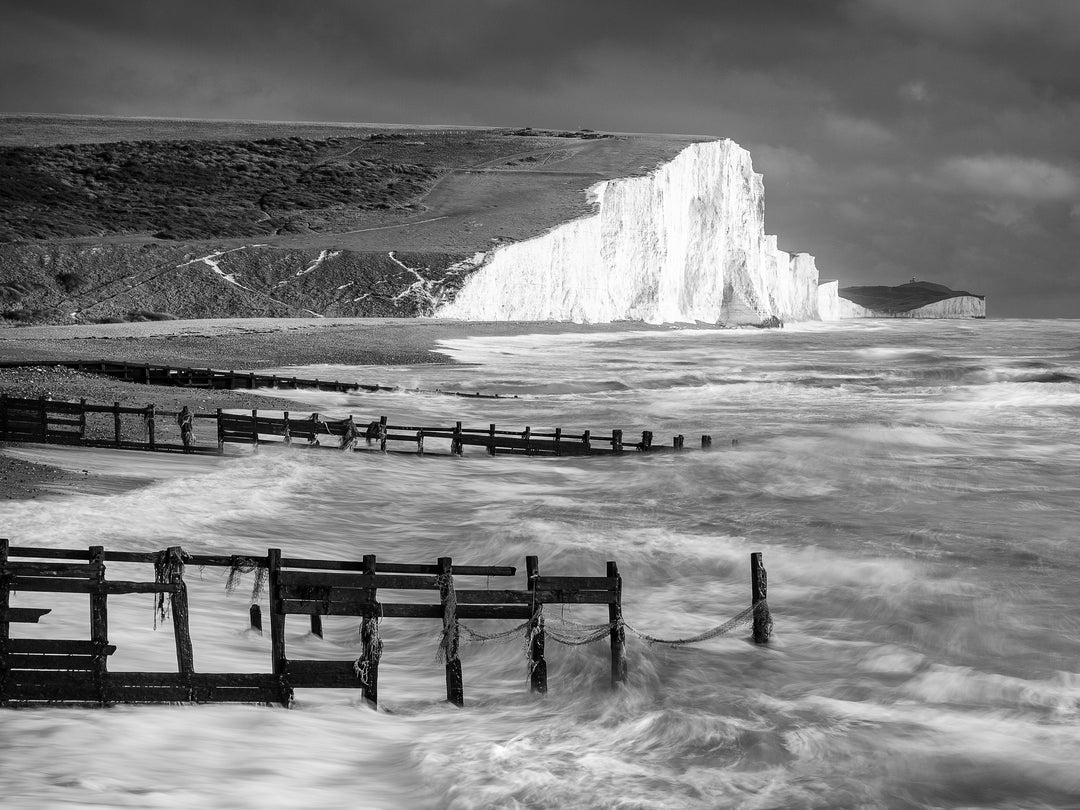 Cuckmere Haven East Sussex black and white Photo Print - Canvas - Framed Photo Print - Hampshire Prints
