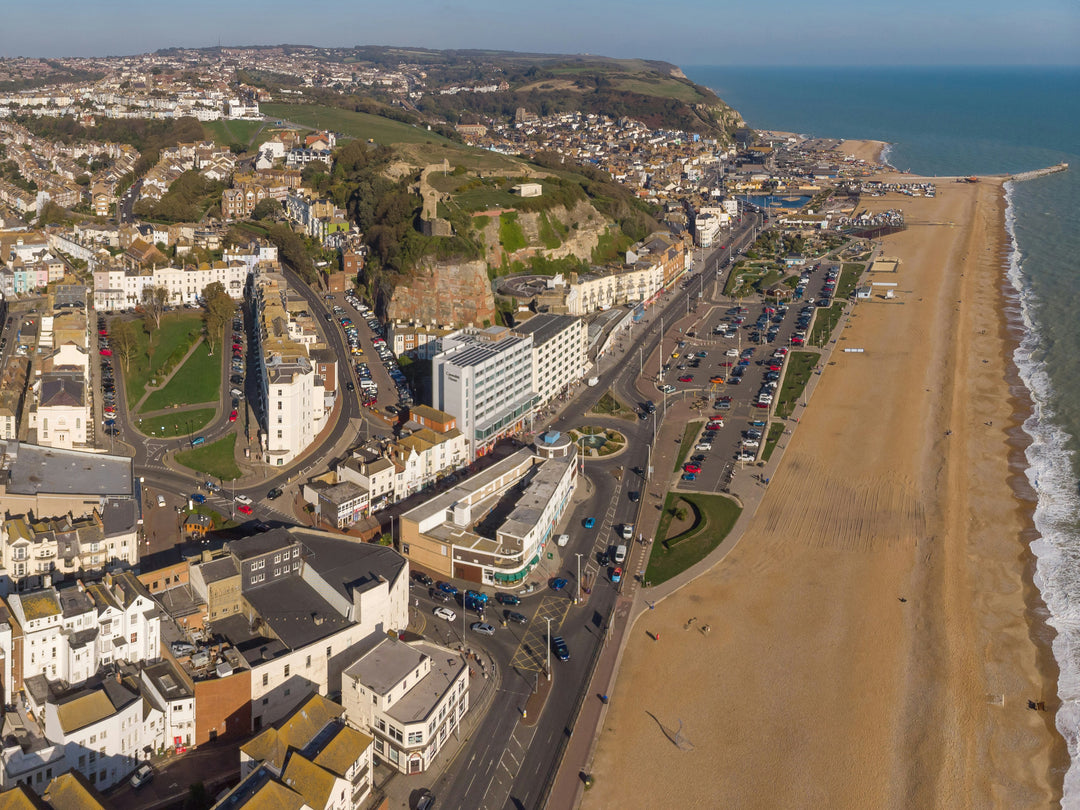 Hastings seafront East Sussex from above Photo Print - Canvas - Framed Photo Print - Hampshire Prints