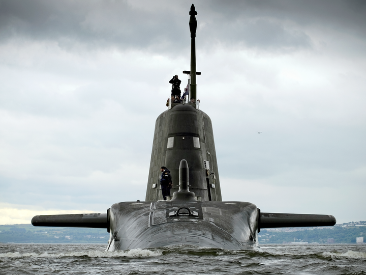HMS Artful S121 Astute Class Submarine 2010 Bow View