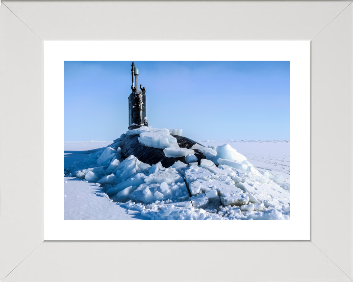 HMS Trenchant S91 Trafalgar Class Submarine 2018 ICEX Surfacing Photo Print - Posters, Prints, & Visual Artwork - by Hampshire Prints (image 4 of 9)