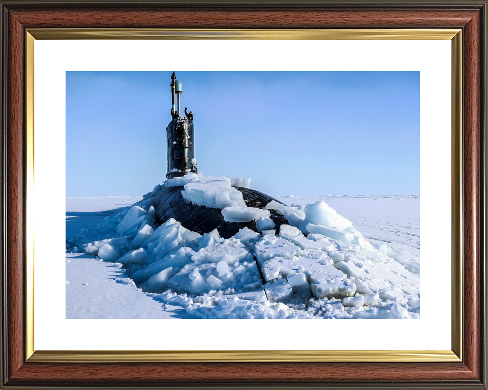 HMS Trenchant S91 Trafalgar Class Submarine 2018 ICEX Surfacing Photo Print - Posters, Prints, & Visual Artwork - by Hampshire Prints (image 8 of 9)