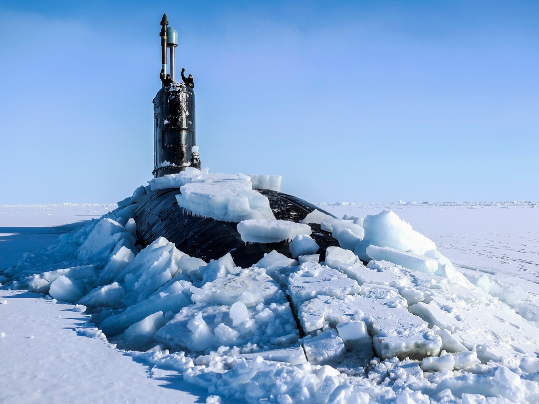 HMS Trenchant S91 Trafalgar Class Submarine 2018 ICEX Surfacing Photo Print - Posters, Prints, & Visual Artwork - by Hampshire Prints (image 1 of 9)