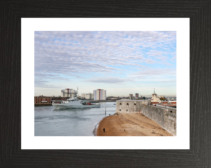 HMS Medway P223 River Class Patrol Vessel January 2020 Leaving Portsmouth Photo Print - Posters, Prints, & Visual Artwork - by Hampshire Prints (image 2 of 9)