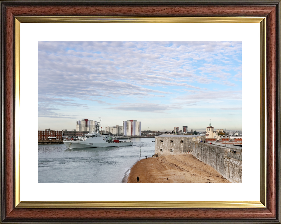 HMS Medway P223 River Class Patrol Vessel January 2020 Leaving Portsmouth Photo Print - Posters, Prints, & Visual Artwork - by Hampshire Prints (image 8 of 9)